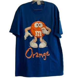 M&M’s Orange on Blue T-Shirt New!